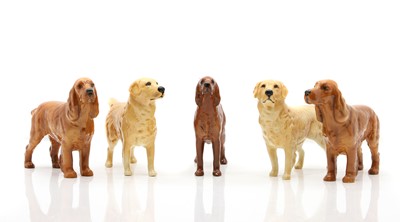 Lot 128 - A collection of Beswick pottery dogs