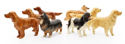 Lot 128 - A collection of Beswick pottery dogs