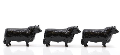 Lot 261 - Three Beswick models of Aberdeen Angus bulls