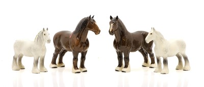 Lot 207 - Two Beswick Shire horses