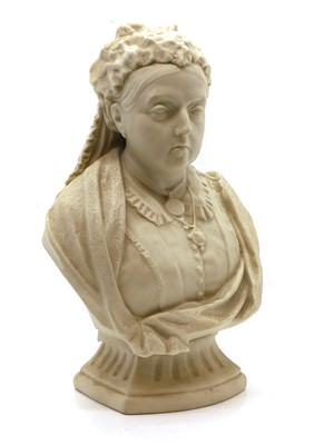 Lot 136 - A Copeland Parian bust of Queen Victoria