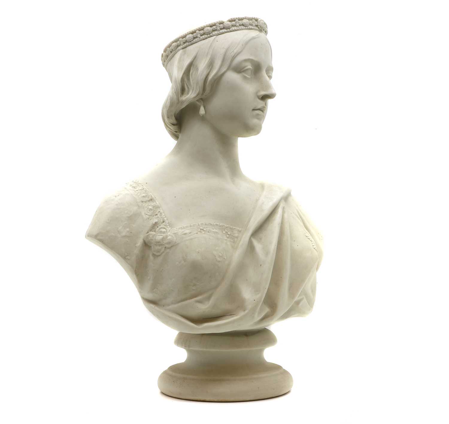 Lot 274 - A Copeland Parian bust of Queen Victoria