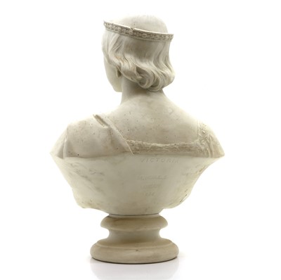 Lot 274 - A Copeland Parian bust of Queen Victoria