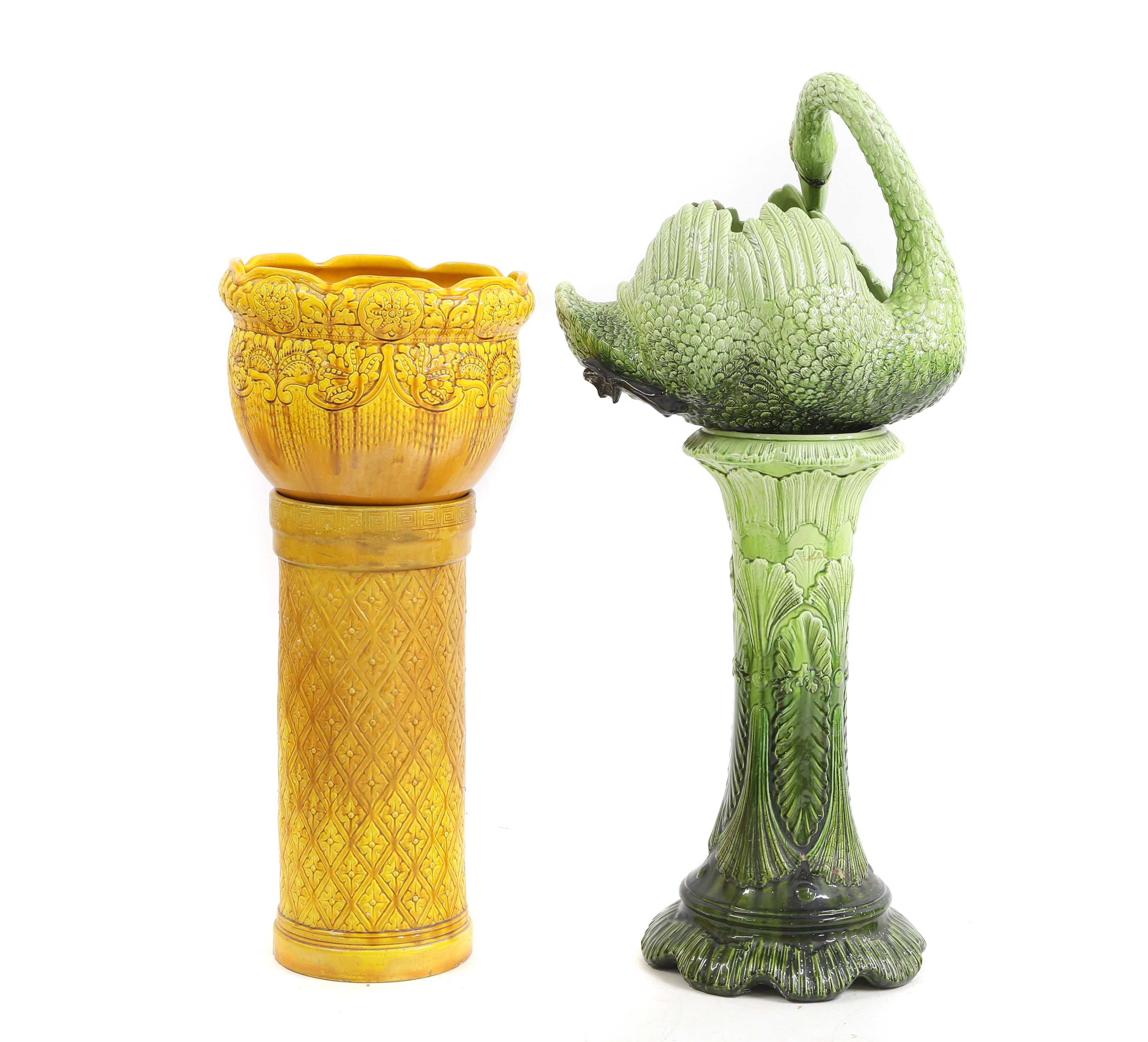 Lot 355 - A Burmantoft Faience yellow glazed