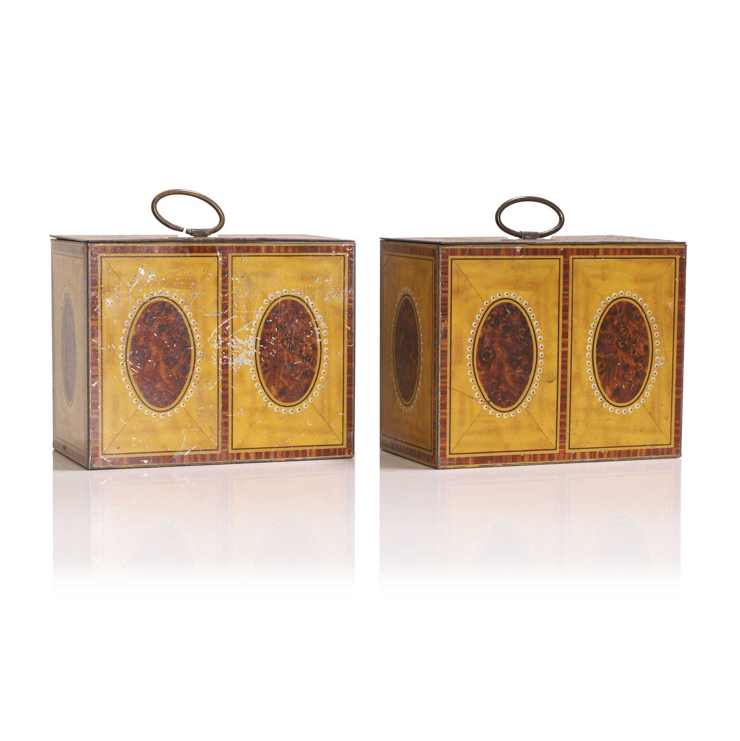 Lot 132 - A pair of biscuit tins by William Crawford and Sons Ltd.