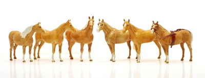 Lot 304 - Six Beswick Palomino horses