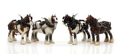 Lot 309 - A group of four Beswick pottery Shire horses