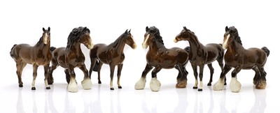 Lot 326 - A group of six Beswick horses