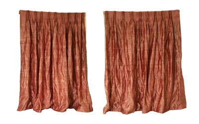 Lot 612 - Two pairs of interlined curtains
