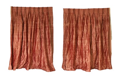 Lot 612 - Two pairs of interlined curtains