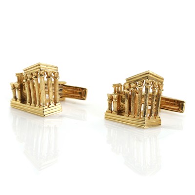 Lot 1427 - A pair of Pantheon cufflinks