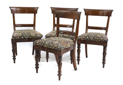 Lot 638 - A set of four Victorian mahogany dining chairs