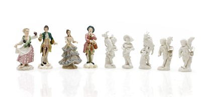 Lot 228 - A group of nine porcelain figures