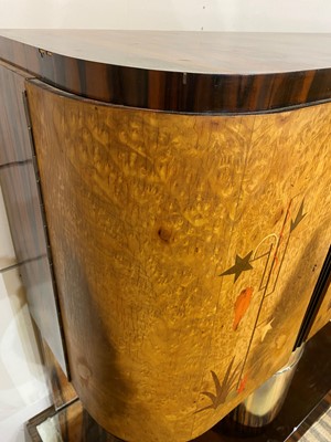 Lot 54 - A Mobili Barraja Art Deco-style Macassar ebony and bird's-eye maple cabinet