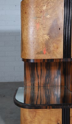 Lot 54 - A Mobili Barraja Art Deco-style Macassar ebony and bird's-eye maple cabinet