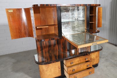 Lot 54 - A Mobili Barraja Art Deco-style Macassar ebony and bird's-eye maple cabinet