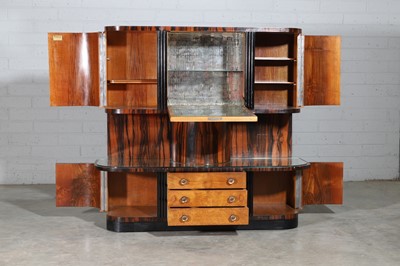 Lot 54 - A Mobili Barraja Art Deco-style Macassar ebony and bird's-eye maple cabinet