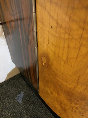 Lot 54 - A Mobili Barraja Art Deco-style Macassar ebony and bird's-eye maple cabinet