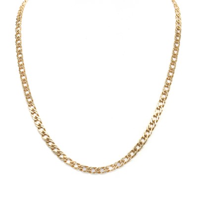 Lot 1243 - A 9ct gold chain necklace