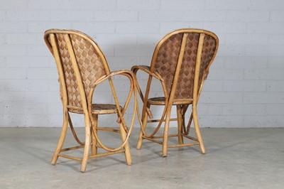 Lot 164 - A pair of Pascal Raffier Vannerie ‘Le Corbusier’ rattan armchairs