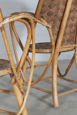 Lot 164 - A pair of Pascal Raffier Vannerie ‘Le Corbusier’ rattan armchairs