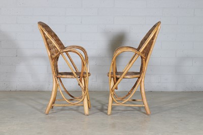 Lot 164 - A pair of Pascal Raffier Vannerie ‘Le Corbusier’ rattan armchairs