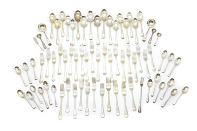 Lot 63 - A canteen of Old English pattern silver cutlery