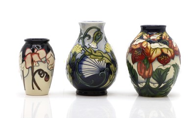 Lot 211 - Three Moorcroft pottery vases