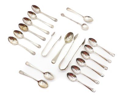 Lot 51 - A collection of silver teaspoons