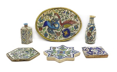 Lot 171 - A collection of Qajar pottery