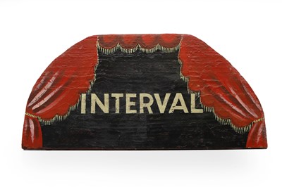 Lot 450 - A painted wooden theatrical sign