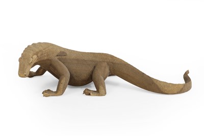 Lot 404 - A carved wood Komodo Dragon