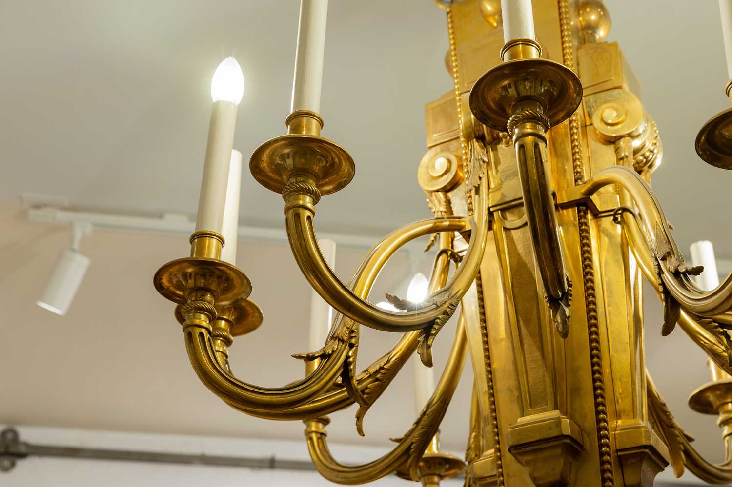 Lot A Louis XVI-style bronze chandelier