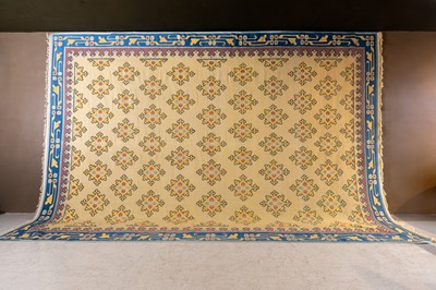 Lot 167 - A large flat-weave dhurrie carpet