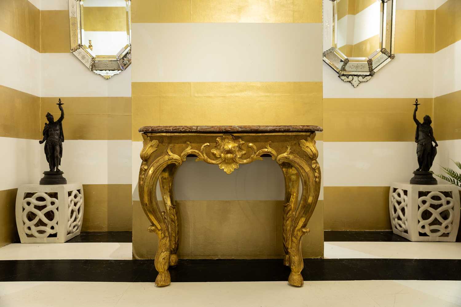 Lot 157 - A Louis XV giltwood console table