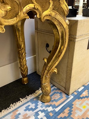 Lot 157 - A Louis XV giltwood console table