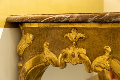 Lot 157 - A Louis XV giltwood console table