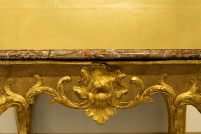 Lot 157 - A Louis XV giltwood console table