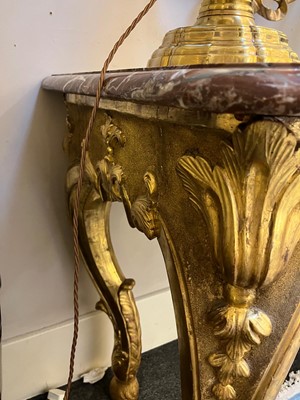 Lot 157 - A Louis XV giltwood console table