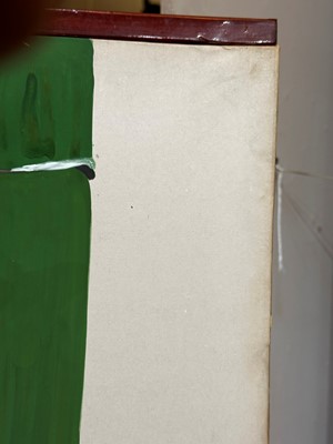 Lot 119 - A six-fold paper screen