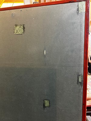 Lot 119 - A six-fold paper screen