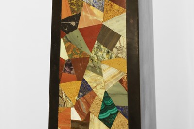 Lot 373 - A monumental pair of grand tour-style black marble obelisks