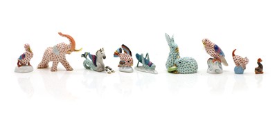 Lot 190 - A group of Herend porcelain animals