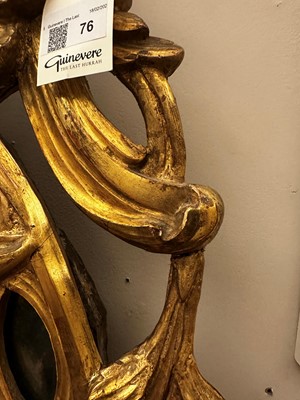 Lot 76 - A giltwood mirror