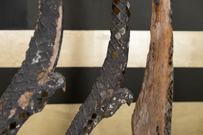 Lot 269 - A collection of carved wood chofa temple spires