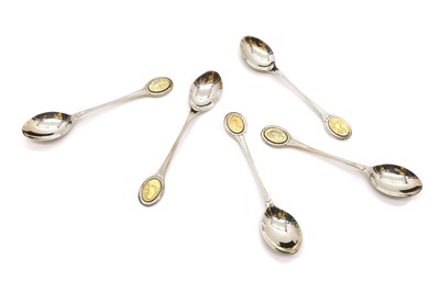 Lot 55 - A cased set of RSPB silver spoons