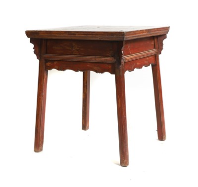 Lot 433 - A Chinese elm table