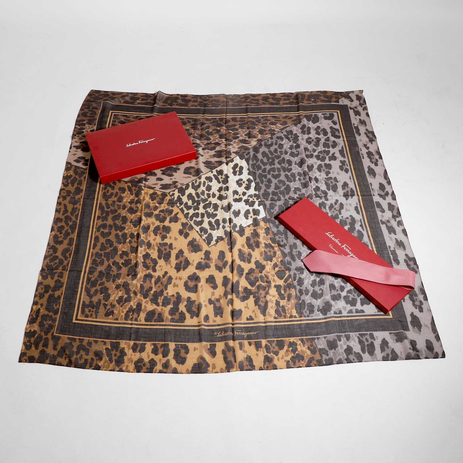 Lot 500 - Salvatore Ferragamo shawl and tie
