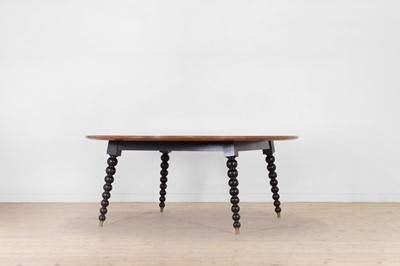 Lot 286 - A large ash and ebony-inlaid centre table by Chester Jones