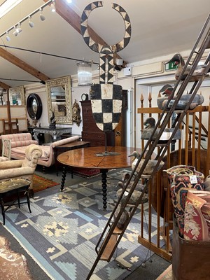 Lot 286 - A large ash and ebony-inlaid centre table by Chester Jones